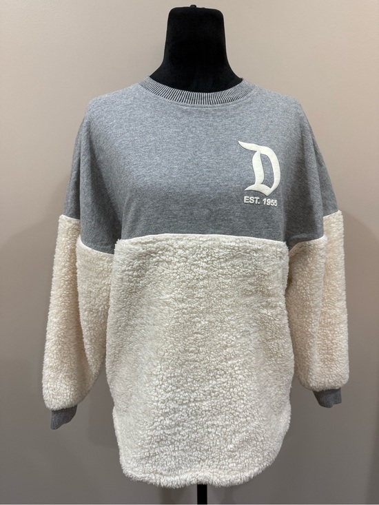 Disney Sweaters - Disneyland Resort Gray & Cream Sherpa Fleece Spirit Jersey